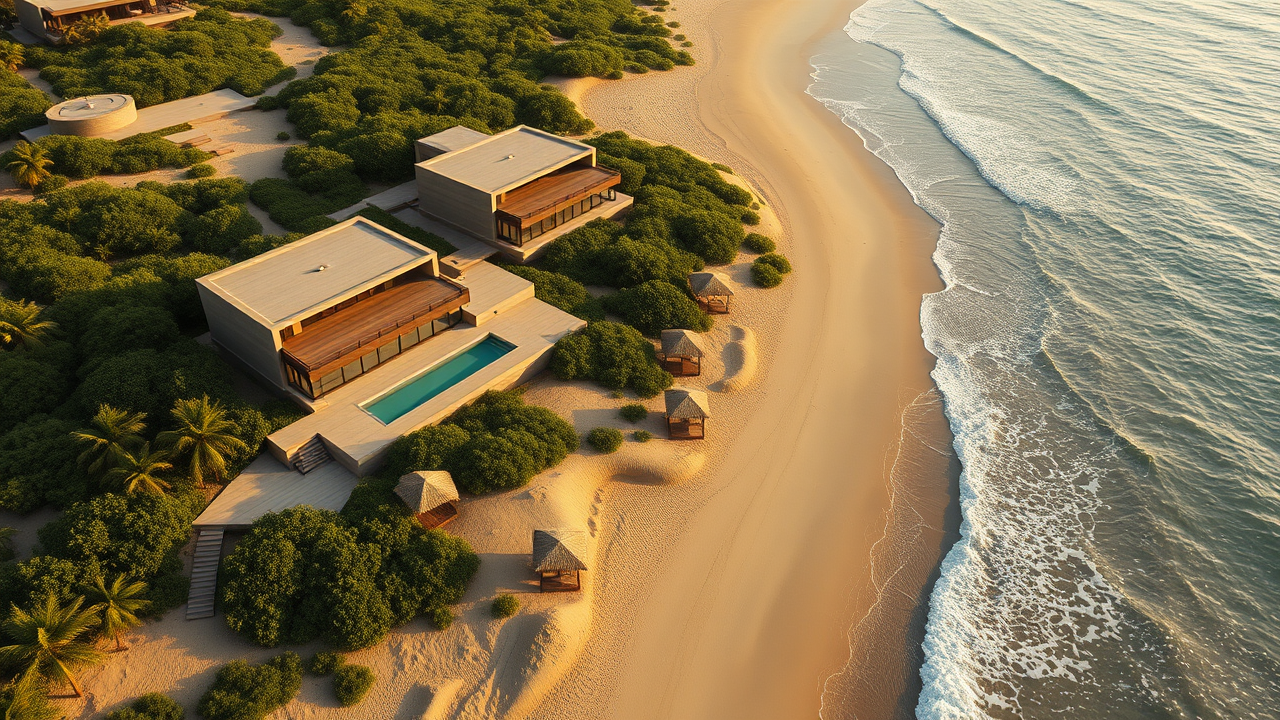 Oceanfront villas at Centro Mar